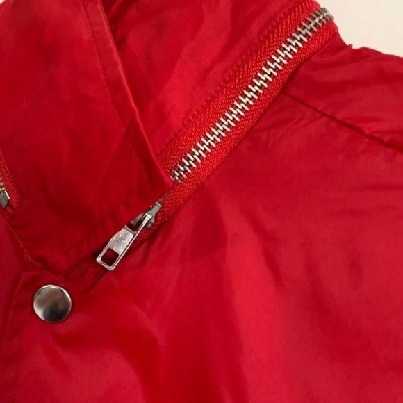 Five Four LA Jacket Men Medium Red Lightweight Elastic sleeve Stowaway Hood NWT - Picture 6 of 15
